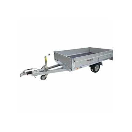 Abgesenkte Aluminium-Pritsche mit Bordwand und Rädern darunter, Baureihe XRS 260
